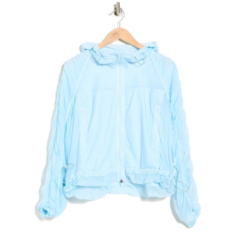 Free People FP Movement Size XS Sheer Bliss Performance Jacket Light Blue NEW